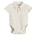 Cool Club, Body polo pentru baieti cu maneca scurta, frotte, bej