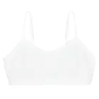 Cool Club, Bustiera pentru fete, din tricot striat, alb, microfibra, set, 2 buc.