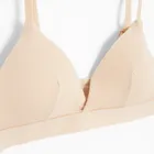 Cool Club, Bustiera pentru fete, din tricot striat, bej