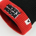 Cool Club, Caciula cu pompon pentru baieti, negru, imprimeu Mickey Mouse