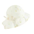 Cool Club, Caciula safari pentru fete, cu snur, UV 50, alb