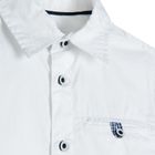 Cool Club, Camasa cu maneca lunga si buzunar pentru baieti, slim fit, alb