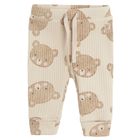 Cool Club, Colanti pentru fete, din tricot striat, bej