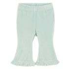 Cool Club, Colanti pentru fete, evazati, velur, din tricot striat, albastru