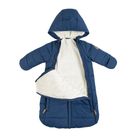 Cool Club, Combinezon de iarna cu gluga pentru bebelusi, culoare bleumarin, imprimeu Winnie the Pooh