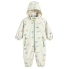 Cool Club, Combinezon impermeabil cu gluga pentru baieti, bej