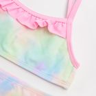 Cool Club, Costum de baie pentru fete din doua piese cu volanase, mix de culori