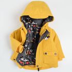 Cool Club, Geaca cu gluga pentru baieti, 3in1, galben-granit, imprimeu Mickey Mouse