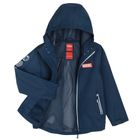 Cool Club, Geaca cu gluga pentru baieti, bleumarin, imprimeu Marvel Super Heroes