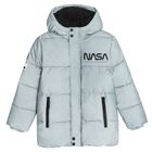 Cool Club, Geaca cu gluga pentru baieti, calduroasa, argintiu, imprimeu NASA
