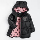 Cool Club, Geaca cu gluga pentru fete, negru, imprimeu Minnie Mouse