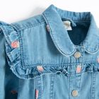 Cool Club, Geaca de blugi pentru fete, cu capse, albastru