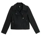 Cool Club, Geaca de motociclist din piele ecologica, pentru fete, negru