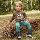 Cool Club, Ghete pentru baieti, bleumarin, model ursulet, brant din piele, talpa Bio-Fit