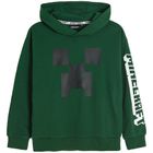 Cool Club, Hanorac cu fermoar pentru baieti, verde, imprimeu Minecraft
