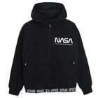 Cool Club, Hanorac cu gluga pentru baieti, cu fermoar, negru, imprimeu NASA