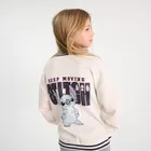 Cool Club, Hanorac cu gluga pentru fete, cu capse, alb, imprimeu Lilo si Stitch