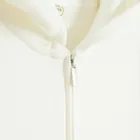 Cool Club, Hanorac cu gluga pentru fete, cu fermoar, alb