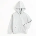 Cool Club, Hanorac cu gluga pentru fete, cu fermoar, cu fermoar, gri melanj