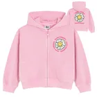 Cool Club, Hanorac cu gluga pentru fete, cu fermoar, roz, imprimeu SmileWorld