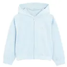 Cool Club, Hanorac cu gluga pentru fete, cu fermoar, velur, albastru