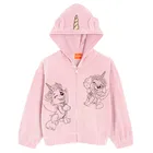 Cool Club, Hanorac cu gluga pentru fete, cu fermoar, velur, roz, imprimeu Paw Patrol