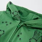 Cool Club, Hanorac cu gluga si fermoar pentru baieti, verde, imprimeu catei