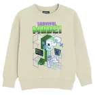 Cool Club, Hanorac pentru baieti, bej, imprimeu Minecraft