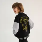 Cool Club, Hanorac pentru baieti, cu fermoar, negru, imprimeu SpongeBob