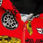 Cool Club, Hanorac pentru baieti, cu fermoar, rosu, imprimeu Hot Wheels