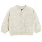 Cool Club, Hanorac pentru baieti, subtire, cu fermoar, bej, imprimeu SmileWorld