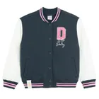 Cool Club, Hanorac pentru fete, cu capse, calduros, bleumarin