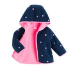 Cool Club, Hanorac polar cu gluga pentru fete, cu fermoar, bleumarin, stele