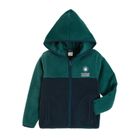 Cool Club, Hanorac polar cu gluga si fermoar pentru baieti, bleumarin-verde