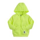 Cool Club, Hanorac subtire cu gluga si fermoar pentru baieti, culoare galben neon