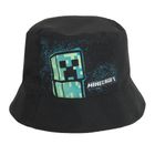 Cool Club, Palarie pentru baieti, cu doua fete, negru-albastru, imprimeu Minecraft