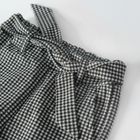 Cool Club, Pantaloni din material textil pentru fete, alb-negru, in carouri