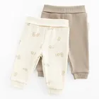 Cool Club, Pantaloni fara botosei pentru bebelusi, din tricot striat, mix, set, 2 buc.