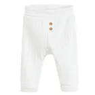 Cool Club, Pantaloni pentru bebelusi, bumbac organic, alb, set, 2 buc.