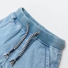 Cool Club, Pantaloni scurti de blugi pentru baieti, denim, imprimeu Hello ocean