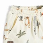 Cool Club, Pantaloni scurti pentru baieti, bej, imprimeu Cartea Junglei