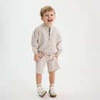 Cool Club, Pantaloni scurti pentru baieti, bej, imprimeu SmileWorld