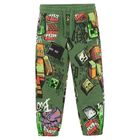Cool Club, Pantaloni trening pentru baieti, kaki, imprimeu Minecraft