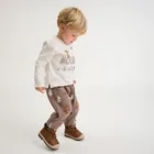 Cool Club, Pantaloni trening pentru baieti, maro, Imprimeu Moomins