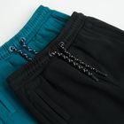 Cool Club, Pantaloni trening pentru baieti, negru, turcoaz, set, 2 buc.