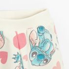 Cool Club, Pantaloni trening pentru fete, alb, imprimeu Lilo si Stitch