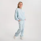 Cool Club, Pantaloni trening pentru fete, flare, velur, albastru