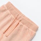 Cool Club, Pantaloni trening pentru fete, velur, maro deschis, imprimeu inimioare