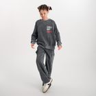 Cool Club, Pantaloni trening pentru fete, wide, granit