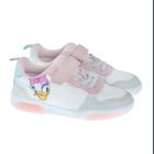 Cool Club, Pantofi sport pentru fete, alb, talpa cu leduri, imprimeu Daisy